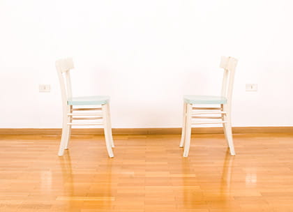 Two chairs facing each other